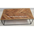 Industrial Urban Loft Modern Coffee Table Mango Wood Top